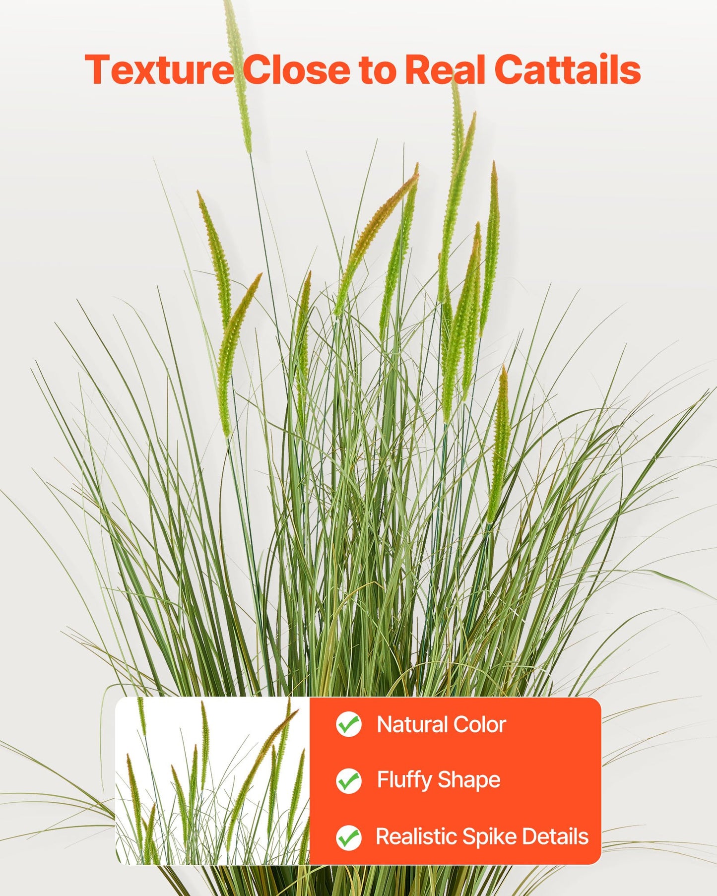 Konstgjord gräsväxt, 2-pack 889 mm kaveldun i kruka, premium PVC-konstgjord konstgräsväxt för inomhus, utomhus, hus, hem, trädgård, kontor, rum, inflyttningsfest, grön