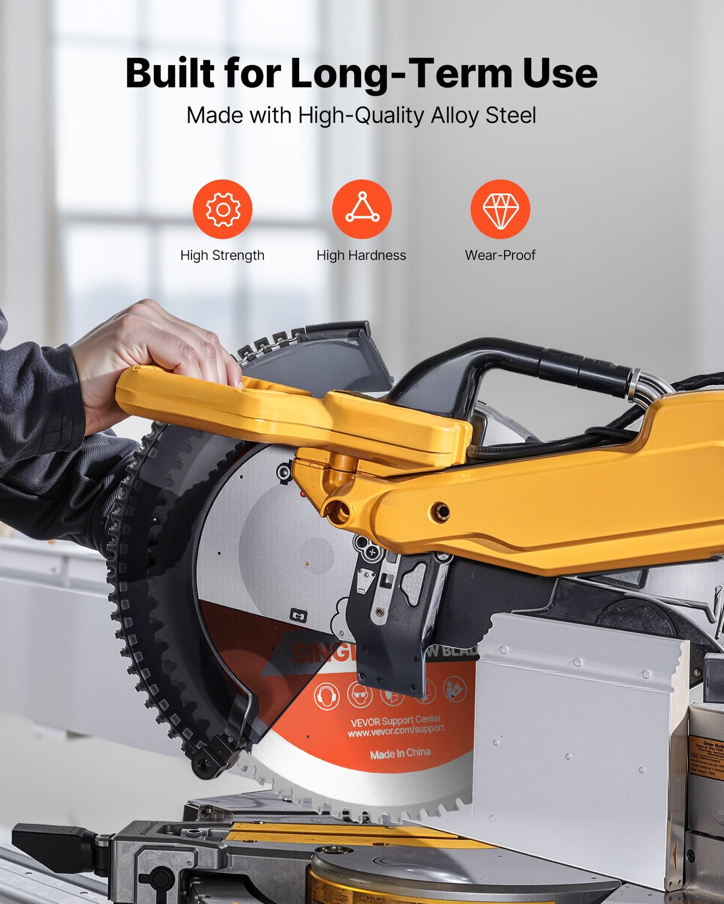 Circular Saw Blade, 355 mm Diameter, 72 Sharp Alloy Teeth, 25.4 mm Arbor, Fine Finish, Metal Cutting Blade for Circular Saw, with Noise-Reducing Heat Vents, for Cutting Steel and Aluminum