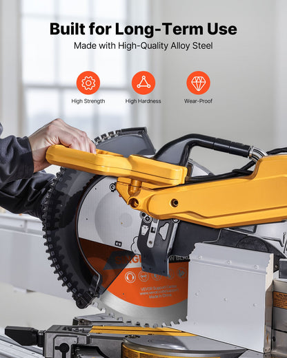 Circular Saw Blade, 355 mm Diameter, 66 Sharp Alloy Teeth, 25.4 mm Arbor, Fine Finish, Metal Cutting Blade for Circular Saw, with Noise-Reducing Heat Vents, for Cutting Steel and Aluminum