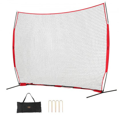 Barricade Backstop Net, 12x9 ft Ball Sports Barrier Netting, Portable Practice Equipment with Carry Bag, Protection Screen for Baseball Softball Lacrosse Soccer Hockey Training, for Backyard