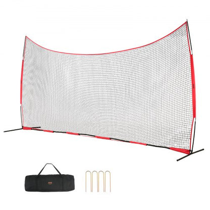 Barricade Backstop Net, 20x10 ft Ball Sports Barrier Netting, Portable Practice Equipment with Carry Bag, Protection Screen for Baseball Softball Lacrosse Soccer Hockey Training, for Backyard