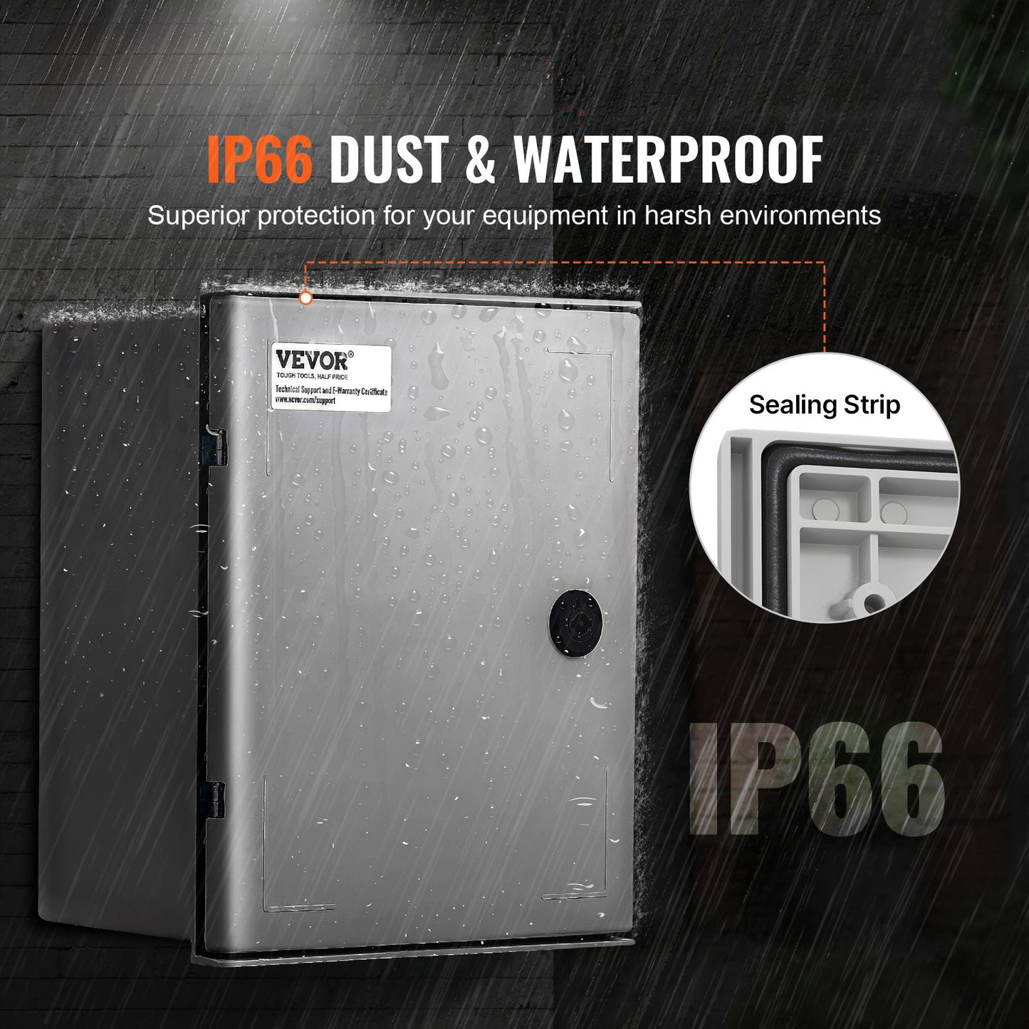 NEMA Fiberglass Enclosure, 30x25x14 cm NEMA 4X Fiberglass Electrical Box, IP66 Waterproof & Dustproof, Outdoor/Indoor Electrical Junction Box, with Mounting Plate