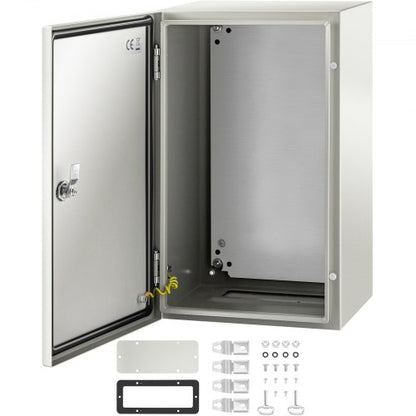 NEMA Steel Enclosure, 50.8 x 30.5 x 25.4cm NEMA 4X Steel Electrical Box, IP66 Waterproof & Dustproof, Outdoor/Indoor Electrical Junction Box, with Mounting Plate