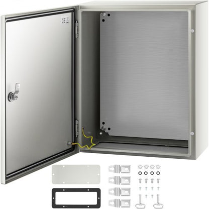 NEMA Steel Enclosure, 50x40x20 cm NEMA 4X Steel Electrical Box, IP66 Waterproof & Dustproof, Outdoor/Indoor Electrical Junction Box, with Mounting Plate