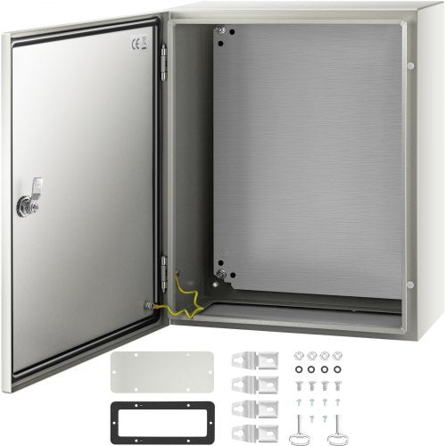 NEMA Steel Enclosure, 50x40x20 cm NEMA 4X Steel Electrical Box, IP66 Waterproof & Dustproof, Outdoor/Indoor Electrical Junction Box, with Mounting Plate