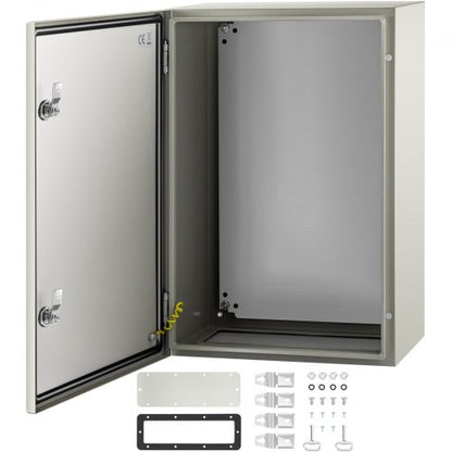 NEMA Steel Enclosure, 60x40x25 cm NEMA 4X Steel Electrical Box, IP66 Waterproof & Dustproof, Outdoor/Indoor Electrical Junction Box, with Mounting Plate