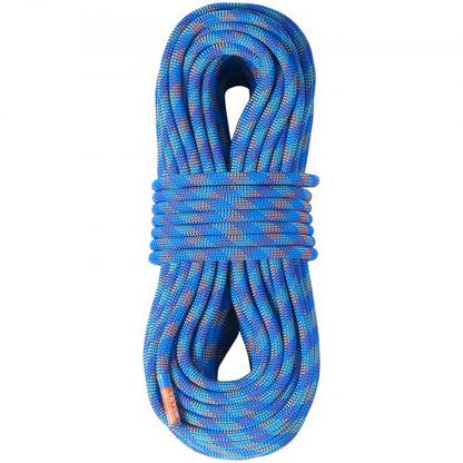 10.2mm Dynamic Climbing Rope, 70M(230ft) Outdoor Rock Climbing Rope 25KN Breaking Tension, Stretchable Fiber Rope with Steel Snap Hooks for Escape, Rappelling, Fire Rescue, Blue