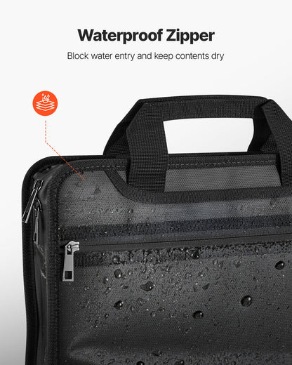 Fireproof Document Bag, 1000 ℃ Heat Insulated Fireproof & Waterproof Bag, Portable Multi-Layer File Storage Security Organizer Home Office Travel Use, for Passports, Important Documents, Files