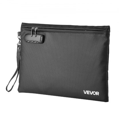 Fireproof Document Bag, 1000 ℃ Heat Insulated Fireproof & Waterproof Bag with Lock, Portable File Storage Security Organizer Home Office Travel Use, for Passports, Important Documents & Files