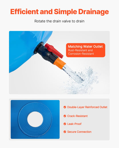Canvas Fish Pond, 818 Gal Capacity Above Ground Fish Pond, Foldable PVC Koi Tank, Round Goldfish Tank with Stable Frame and Drain Valve, for Aquaculture, Koi Breeding, and Irrigation (Blue)