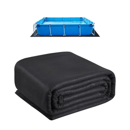 Rectangle Pool Liner Pad, 12 x24 ft Pool Liner Pad for Above Ground Swimming Pools, Extra-Thick Pool Mat, Prevents Punctures, Recycled Geotextile Material Underlayment Pad, Extend Liner Life
