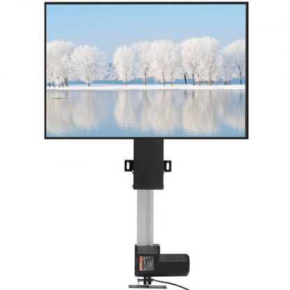 Motorized TV Lift Stroke Length 71.1 cm Motorized TV Mount Fit for 66–144.8 cm TV Lift with Remote Control Height Adjustable 71.1 cm Load Capacity 59.9 kg