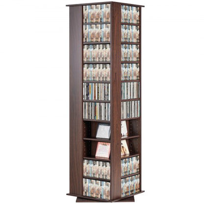 Media Storage Cabinet, Rotating Media Tower, Holds up to 1040 CDs, Protects & Organizes Music, Movie, Video Games or Memorabilia Collections- Espresso