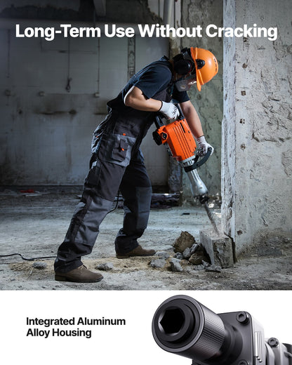 Demolition Jack Hammer Concrete Breaker 2200W Electric Hammer 6 Chisel Bits