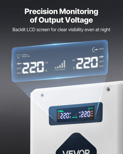 Spänningsomvandlare, 2000VA, Kraftig spänningsomvandlare, 110V till 220V transformator, med 2 EU-uttag, USB-utgång, LCD-display, temperaturskydd, för 220V-apparater