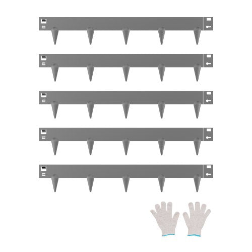 Stålkantlist, 5-pack 39 x 3 tum rostbeständig metallkantlist, böjbar trädgårdskant, kraftig gräsmatta, lätt att installera, rabattgångavdelare mörkgrå
