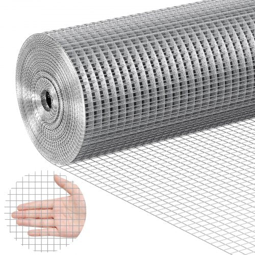 Hardware Cloth, 1/2 inch 36in x 100 ft 19 Gauge, Hot Dipped Galvanized Wire Mesh Roll, Chicken Wire Fencing, Wire Mesh for Rabbit Cages, Garden, Small Rodents