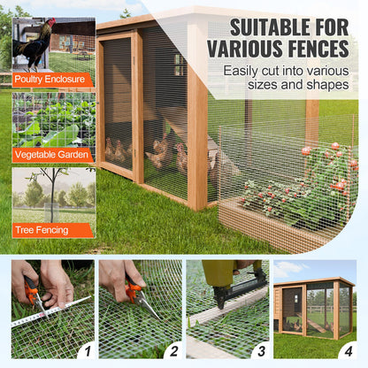 Järnvaruduk, 1/2 tum 36 tum x 100 fot 19 Gauge, varmgalvaniserad trådnätsrulle, hönsnätsstängsel, trådnät för kaninburar, trädgård, små gnagare