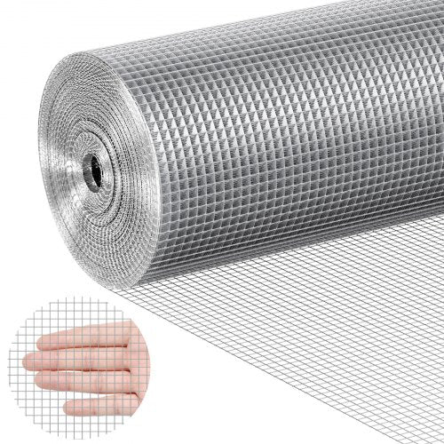 Hardware Cloth, 1/4 inch 36in x 100 ft 23 Gauge, Hot Dipped Galvanized Wire Mesh Roll, Chicken Wire Fencing, Wire Mesh for Rabbit Cages, Garden, Small Rodents