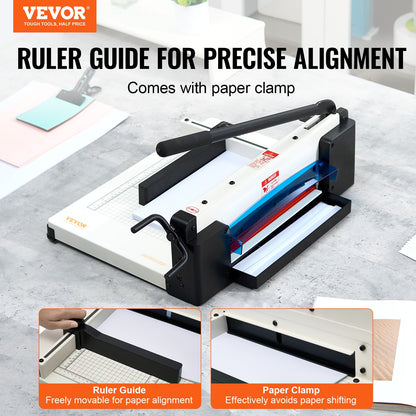 Paper Cutter 30.5 cm A4 Guillotine Paper Trimmer 400 Sheet Capacity Metal Base