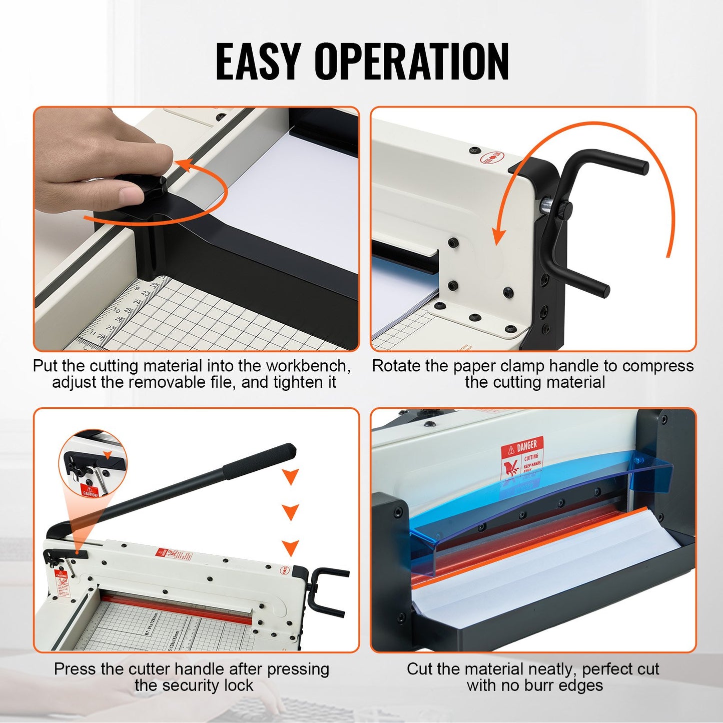 Paper Cutter 30.5 cm A4 Guillotine Paper Trimmer 400 Sheet Capacity Metal Base