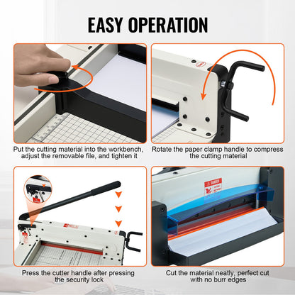 Paper Cutter 30.5 cm A4 Guillotine Paper Trimmer 400 Sheet Capacity Metal Base
