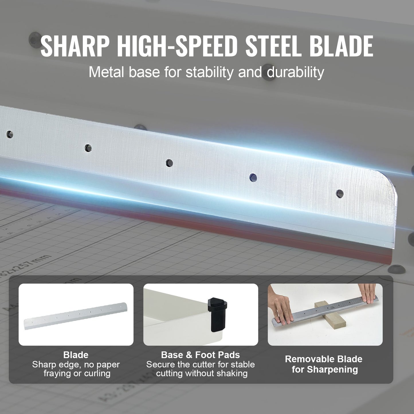 Paper Cutter 43.2 cm A3 Guillotine Paper Trimmer 400 Sheet Capacity Metal Base