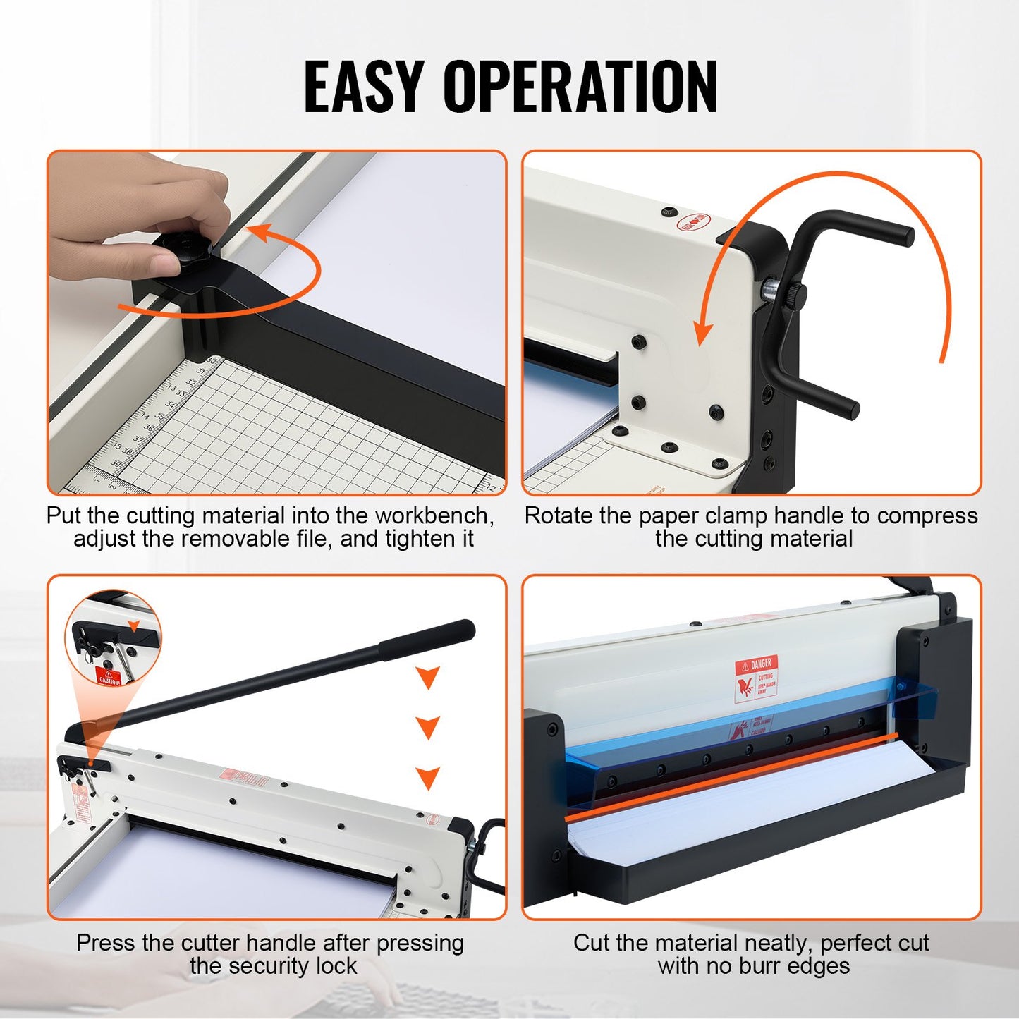Paper Cutter 43.2 cm A3 Guillotine Paper Trimmer 400 Sheet Capacity Metal Base