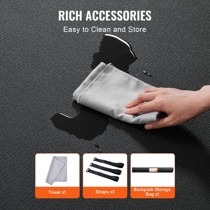 Träningsmatta Halkfri Yogamatta Gym Fitness Pilates Träningsmatta (3x1,8 m)