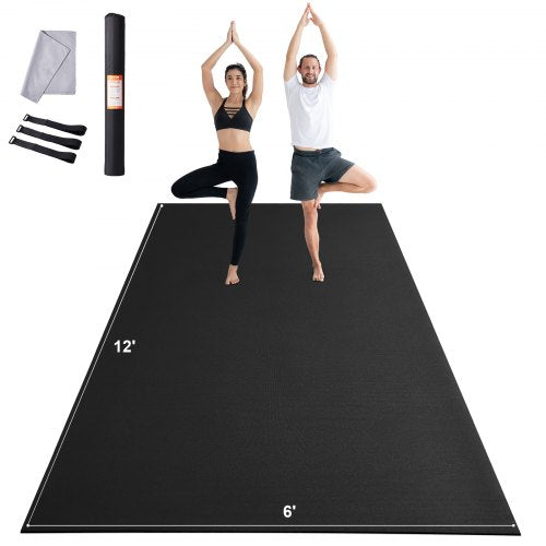Exercise Mat Non Slip Yoga Mat Gym Fitness Pilate Workout Mat (3.7x1.8 m)
