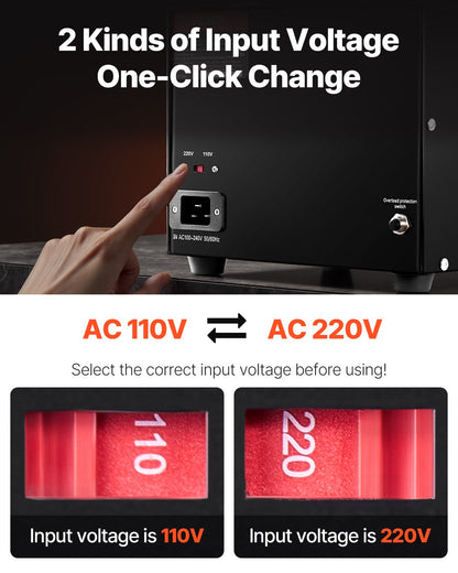 Spänningsomvandlare, 2000VA, Kraftig upp-/nedtransformator, Omvandlare från 110 volt till 220 volt och från 220 volt till 110 volt, med amerikanskt uttag, EU-uttag, 5V USB-port, CE-certifierad