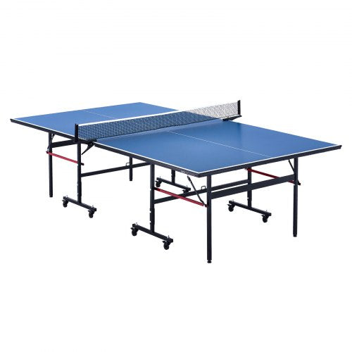 Ping Pong Table, Professional Table Tennis Game, Indoor MDF Portable Table Tennis Table, Foldable Ping Pong Table with Quick Clamp Net and Lockable Wheels, 10 Minute Easy Assembly, 12mm Tabletops