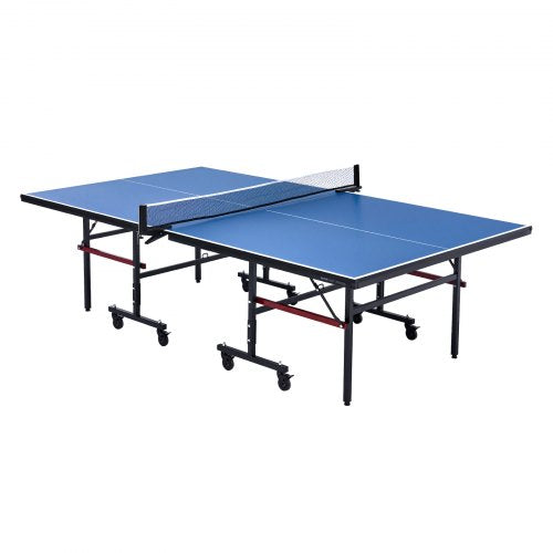 Ping Pong Table, Professional Table Tennis Game, Indoor MDF Portable Table Tennis Table, Foldable Ping Pong Table with Quick Clamp Net and Lockable Wheels, 10 Minute Easy Assembly, 18mm Tabletops