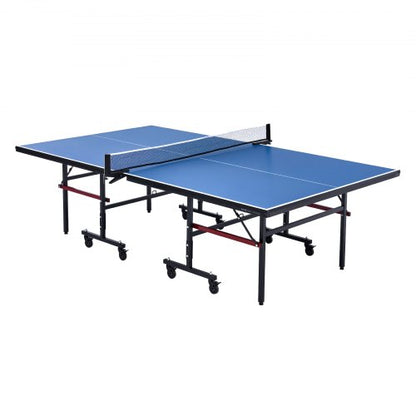 Ping Pong Table, Professional Table Tennis Game, Indoor MDF Portable Table Tennis Table, Foldable Ping Pong Table with Quick Clamp Net and Lockable Wheels, 10 Minute Easy Assembly, 18mm Tabletops