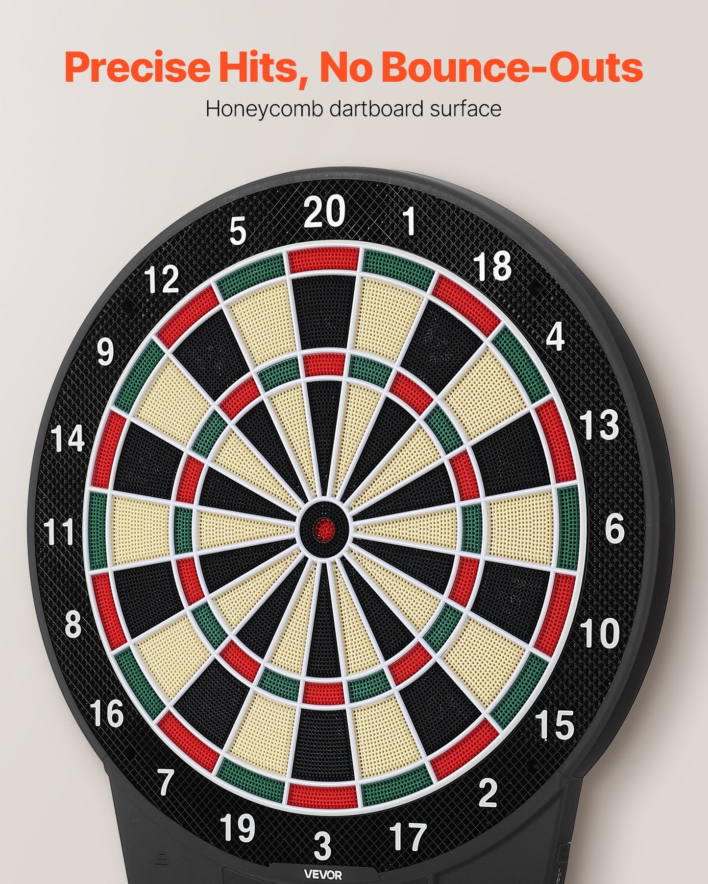 Electronic Dart Board, 391mm Target Dartboard with 43 Games & 320+ Variations for Up to 8 Players, 6 Dart Shafts with Flights & 50 Soft Tips, Color LCD Scoring Screen for Home Party Game Room