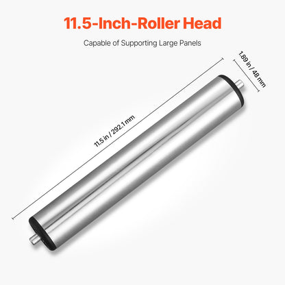 2-pack rullstativ, 135 lb lastkapacitet, 26,8-42,5" justerbar höjd, hopfällbar kraftig design med 11,5" polerat stålrullhuvud, för bordssågens utmatning, träbearbetningsförlängningsstöd