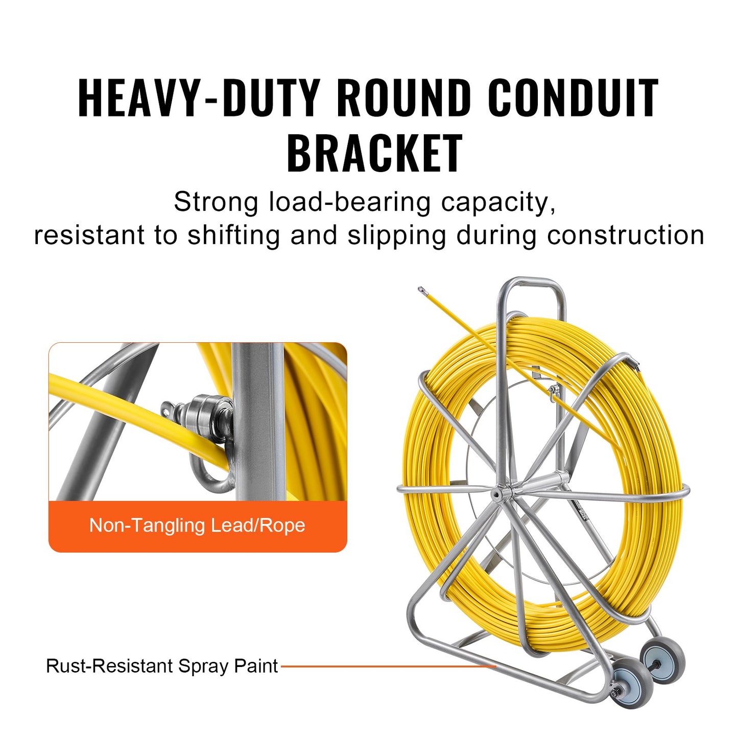 Fiskbandsavdragare Glasfiber 200mx7,9mm (656 ft 5/16 in) Tråd Kabeldragningskanal Roder