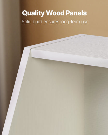 Leksaksförvaring, Träbokhylla för barn med förvaring, Leksaksskåp med 2 mobila lådor, Förvaringsorganisatör för barnrum, barnrum, vardagsrum, entré, förskola, vit