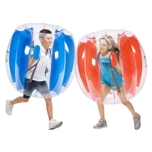 Uppblåsbara Bumper Balls 2-pack, 3FT/0.9M Body Sumo Zorb-bollar för barn och tonåringar, slitstarka PVC-människohamster-bubbelbollar för utomhusspel, Bumper Bopper-leksaker för lekplats, gård, park
