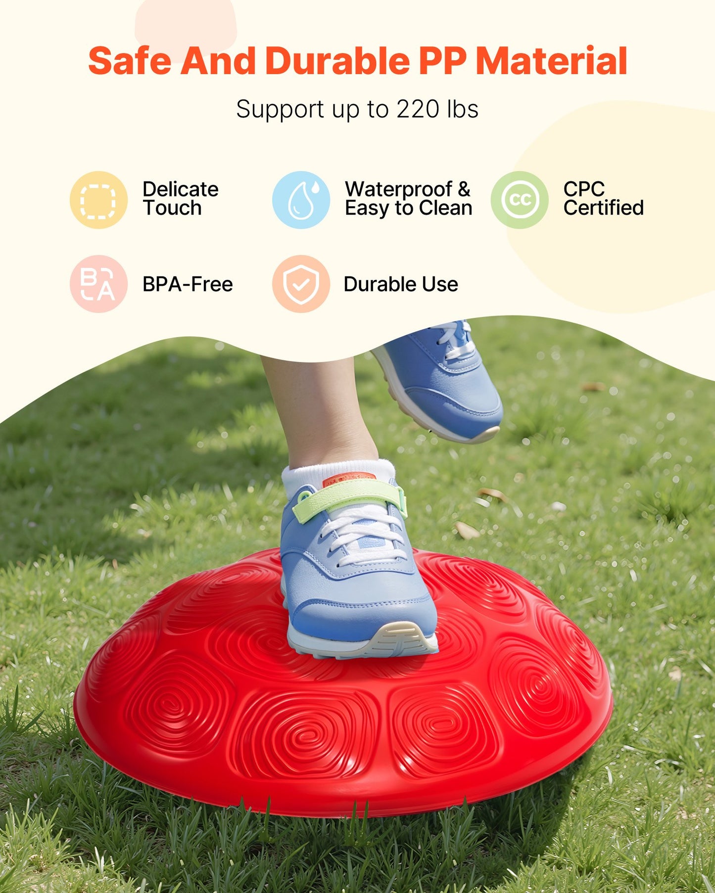 Turtle Balance Stepping Stones, 6 PCS, Up to 220 lbs Kids Turtle Jumping Stones Steps Stones, Toddler Obstacle Course Coordination Game Toys Indoor or Outdoor Play for Children Aged 3 4 5 6 7 8+