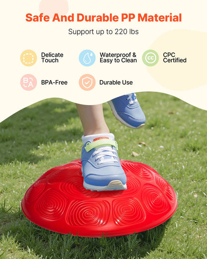 Turtle Balance Stepping Stones, 6 PCS, Up to 220 lbs Kids Turtle Jumping Stones Steps Stones, Toddler Obstacle Course Coordination Game Toys Indoor or Outdoor Play for Children Aged 3 4 5 6 7 8+