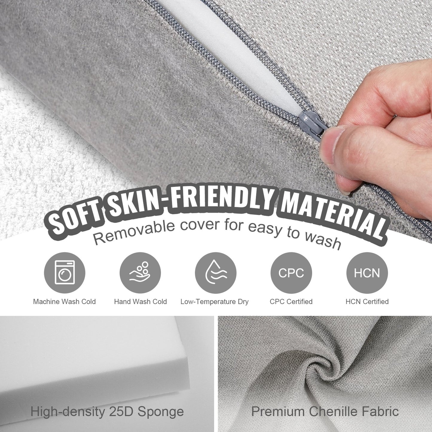 Kids Couch, 4Pcs Modular Kids Play Couch, Toddler Couch Sofa Bed, Kids Chair Seat Playroom Furniture, Child Sectional Sofa with Removable Cover for Kids Girls & Boys, Grey