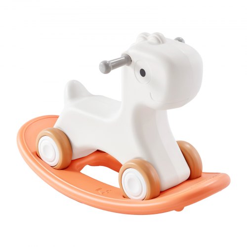 3 in 1 Rocking Horse for Toddlers 1-3 Years, Baby Rocking Horse with Detachable Balance Board and 4 Smooth Wheels, Support up to 80 lbs HDPE Material Kids Ride on Toy, 40° Swinging, Red