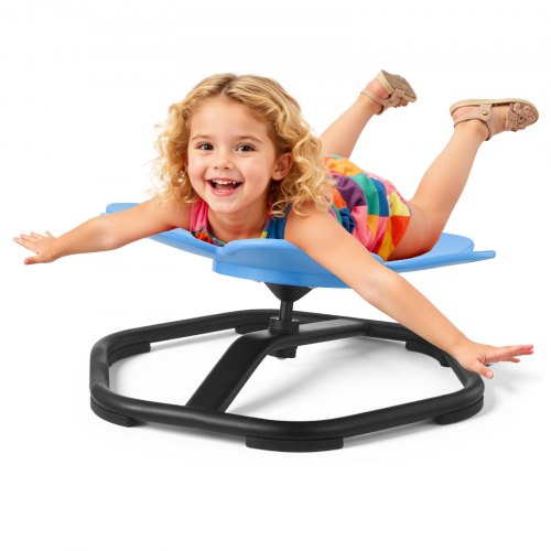 Kids Swivel Chair, 220 lbs Capacity, Flower Shape Sensory Spinning Chair, Autistic Kids Sensory Toy Seat with Non-Slip Metal Base, Toddler Sit & Spin Seat for Coordination Balance Focus, Blue