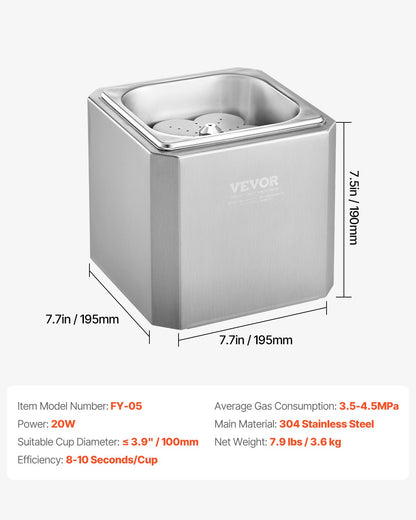Glasfrostningskylare, CO2-ölglasfrostning, 8-10 sekunder/kopp med LED-ljus, snabbglaskylare för vin, cocktail, champagne, blandade drycker, juice, perfekt för bar, restaurang, hemmakök