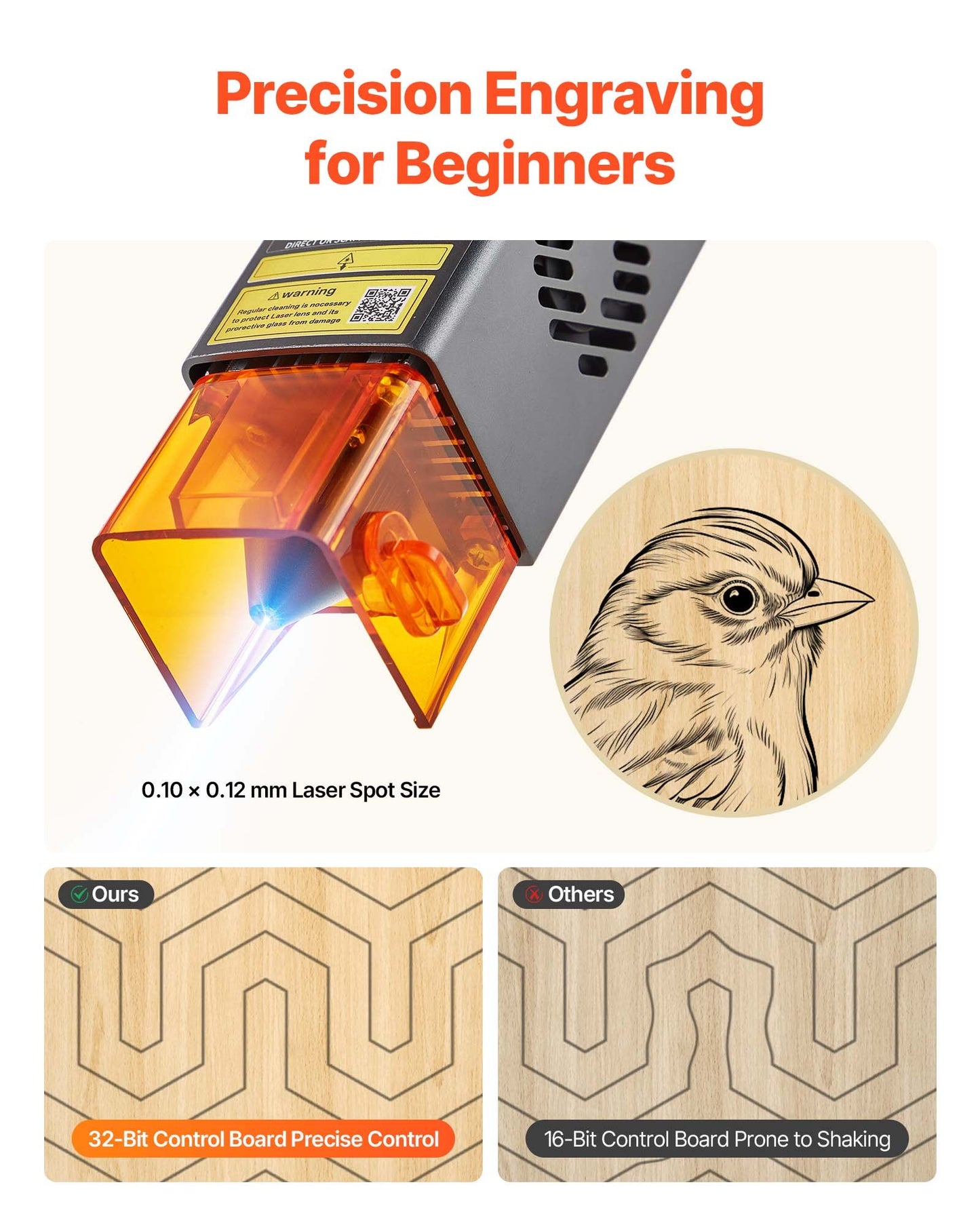 Lasergravör, 10W, lasergraverings- och skärmaskin med hölje, laserskärare och gravör, 300 x 300 mm arbetsyta, 7000 mm/min, för trä, läder, glas, vissa metaller, klass 1