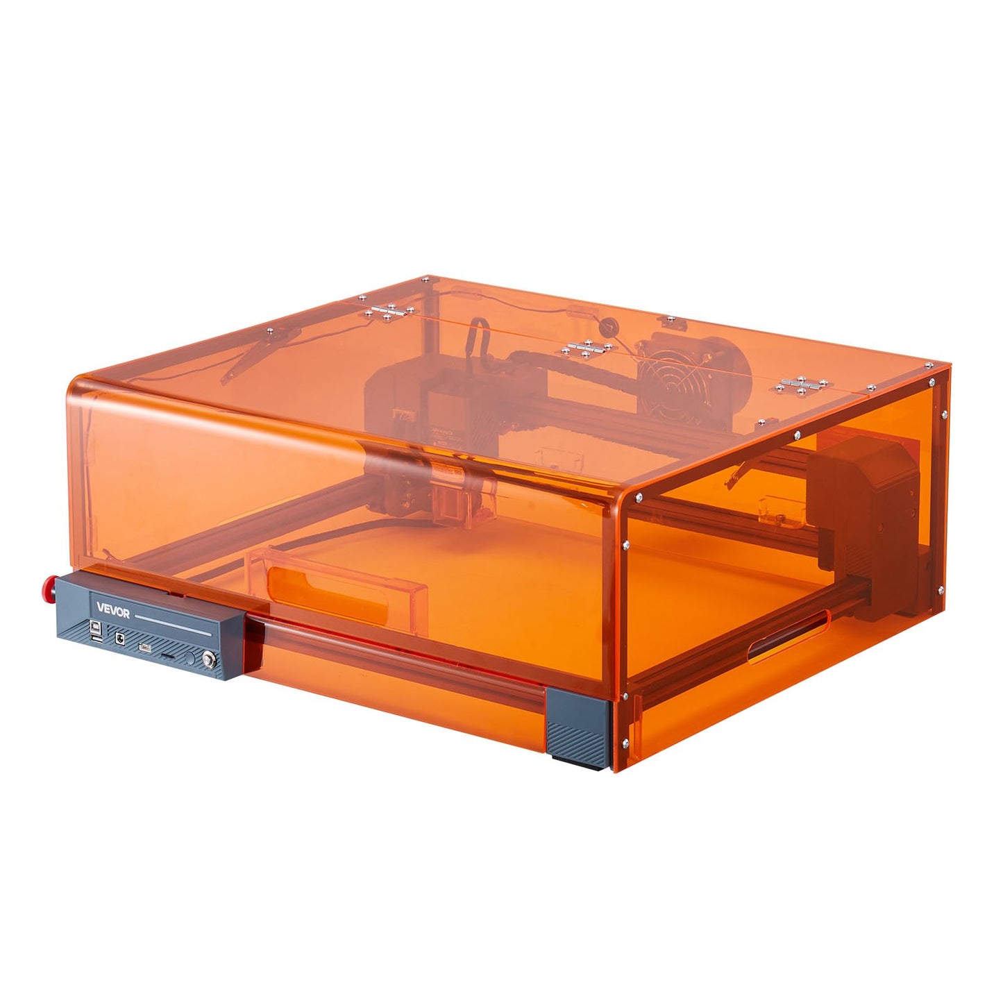 Lasergravör, 10W, lasergraverings- och skärmaskin med hölje, laserskärare och gravör, 300 x 300 mm arbetsyta, 7000 mm/min, för trä, läder, glas, vissa metaller, klass 1