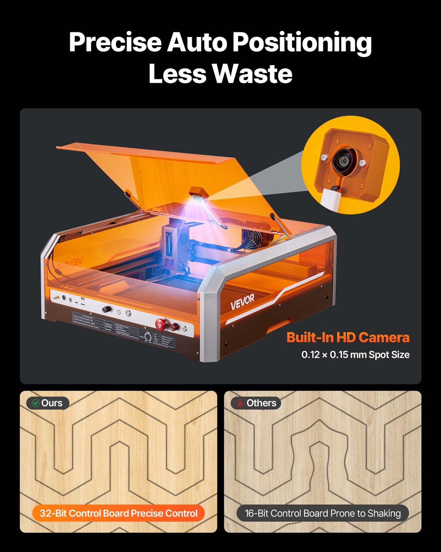 Laser Engraver, 20W, Laser Engraving and Cutting Machine with Enclosure Camera, Laser Cutter, 400 x 400 mm Working Area, 30000 mm/min, for Wood, Leather, Glass, Paper, Certain Metal, Class 1