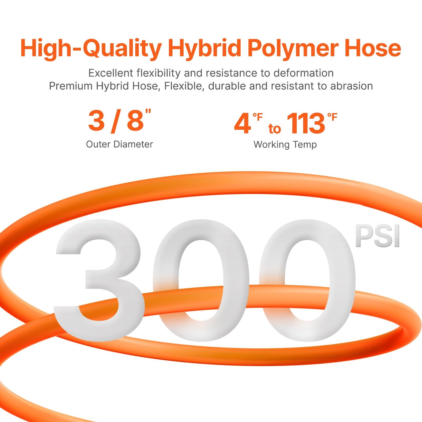 Retractable Air Hose Reel, 3/8IN x 50FT Hybrid Air Hose Max 300PSI, Air Compressor Hose Reel Auto-Rewind with 5FT Lead in, Ceiling/Wall Mount Enclosed PP Reel & Built-in 180° Swivel Bracket