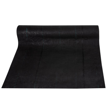 Garden Weed Barrier Fabric, 197 g/m² Heavy Duty Landscape Fabric, 120 cm x 3048 cm Weed Block Control for Garden Ground Cover, Woven Geotextile Fabric for Landscaping, Gardening, Underlayment, Black
